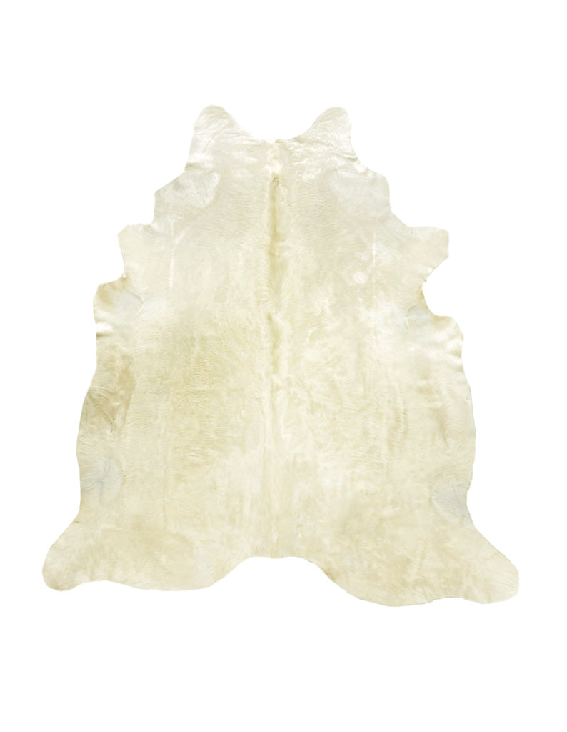 Light gold cowhide rug large