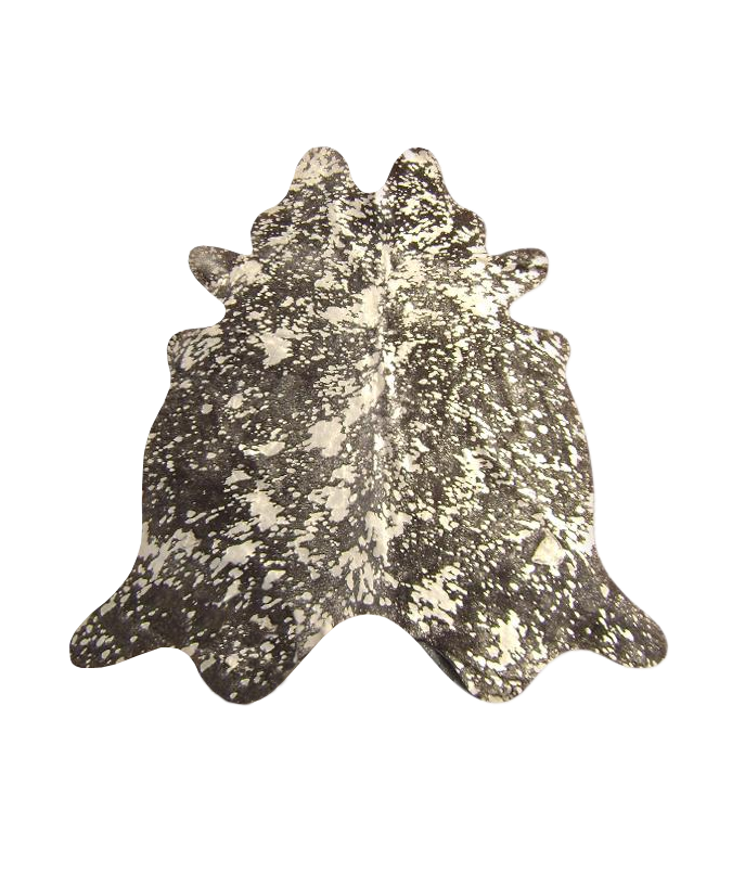 Metallic Gold on Chocolate Cowhide Rug