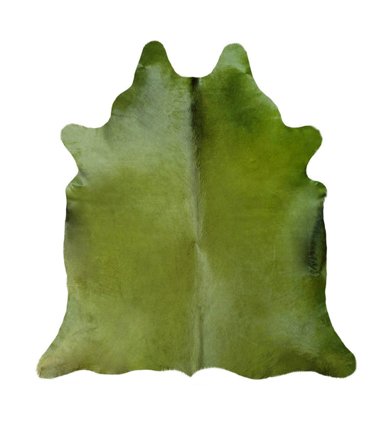 Dark Green Cowhide Rug