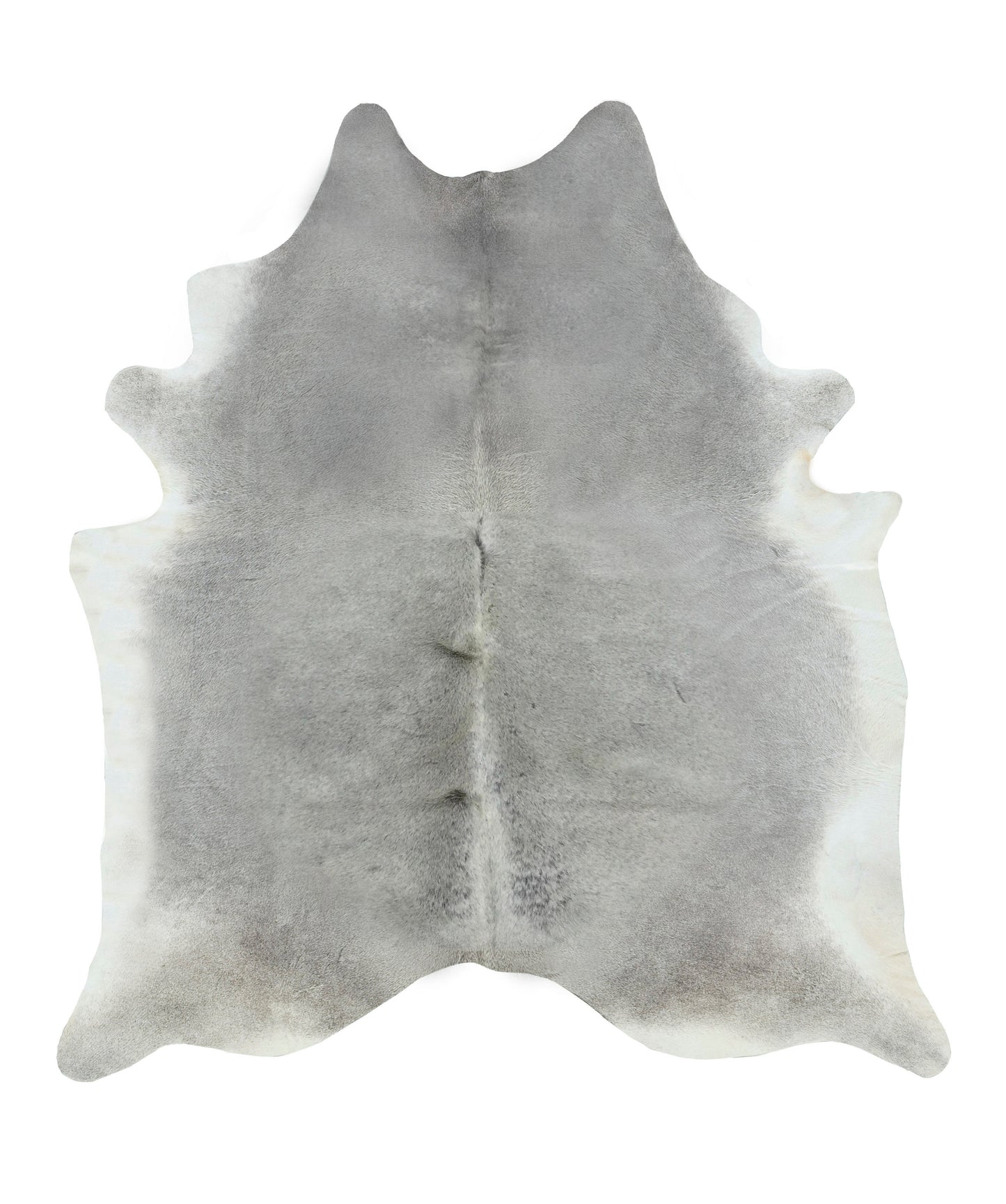 Solid gray cowhide rug XL