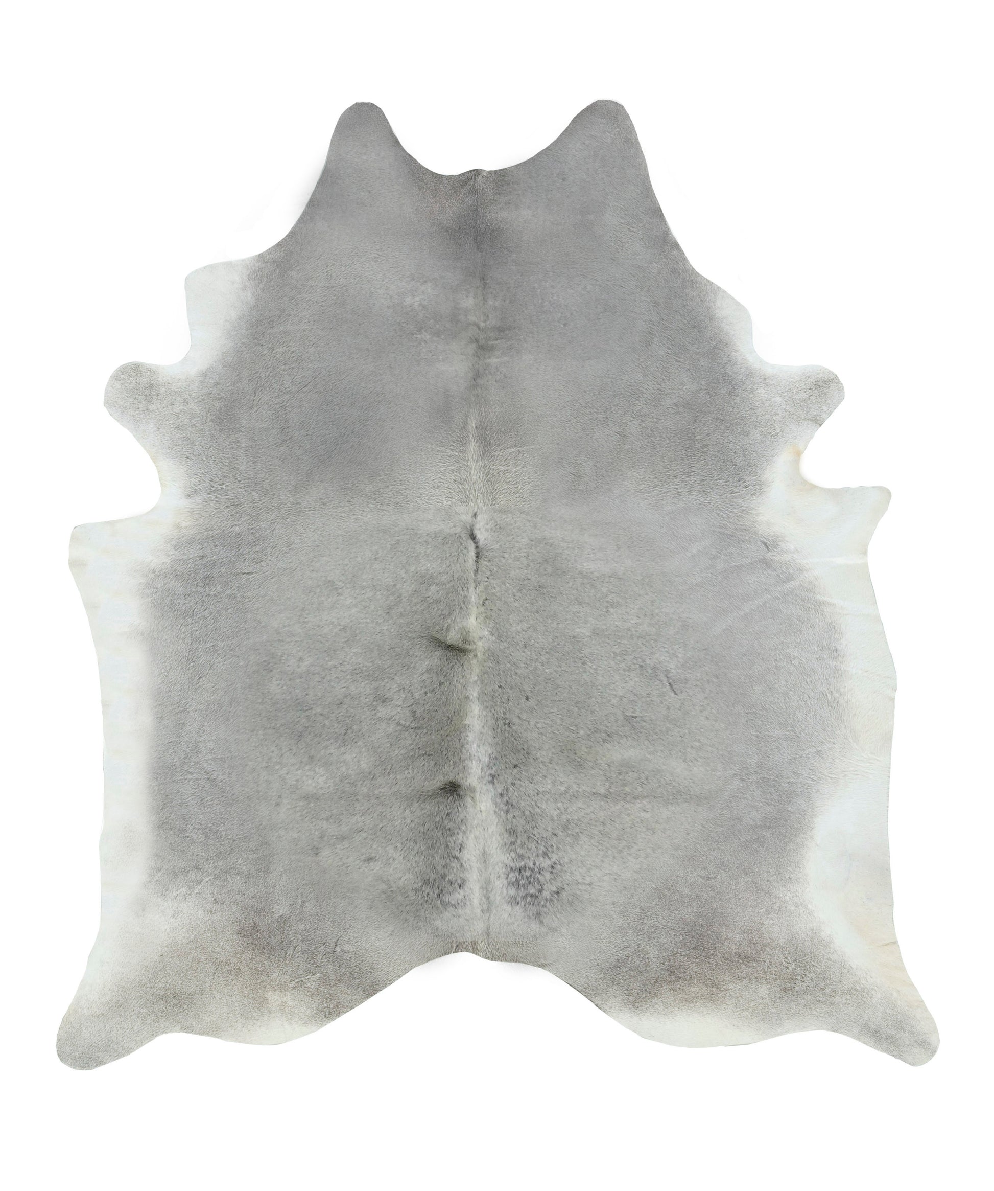 Solid gray cowhide rug XL