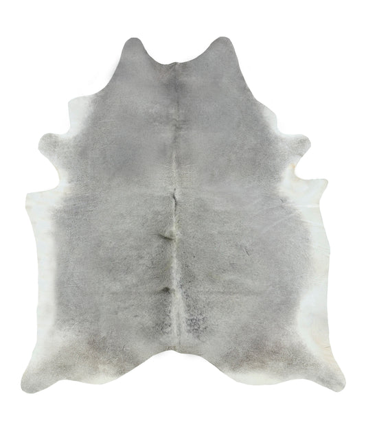 Solid gray cowhide rug XL