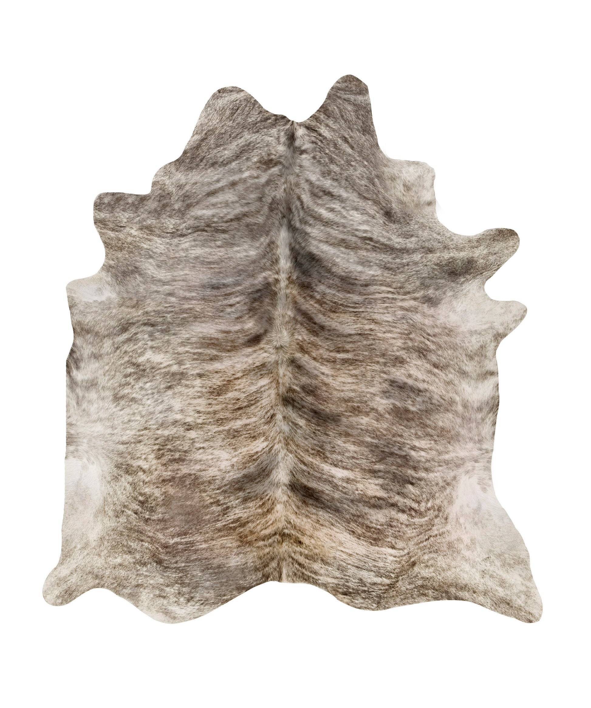 Gray Tan Brindle cowhide rug XL