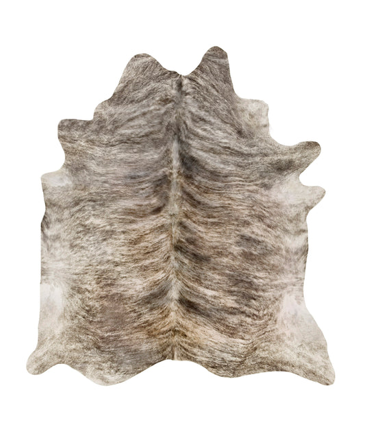 Gray Tan Brindle cowhide rug XL