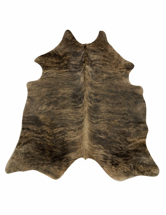 Blackish Brown Brindle Cowhide Rug - L