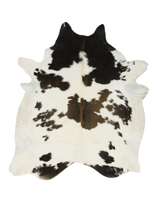 XLarge Black & White reddish Cowhide Rug 