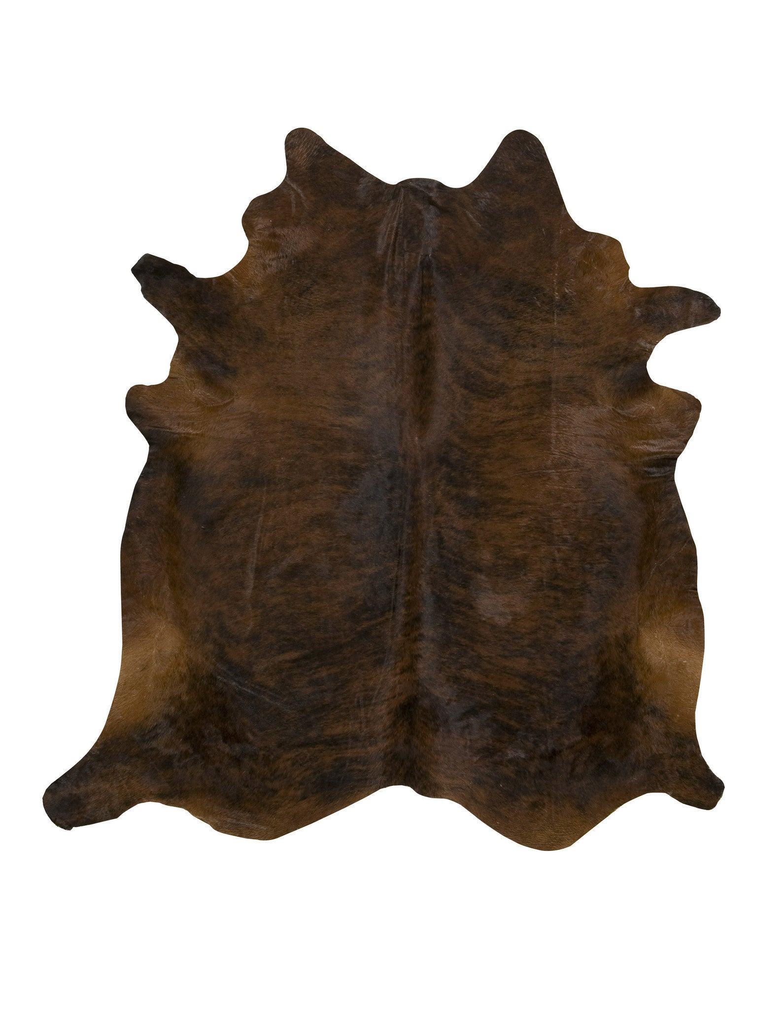 Large Dark Red Brindle cowhide rug