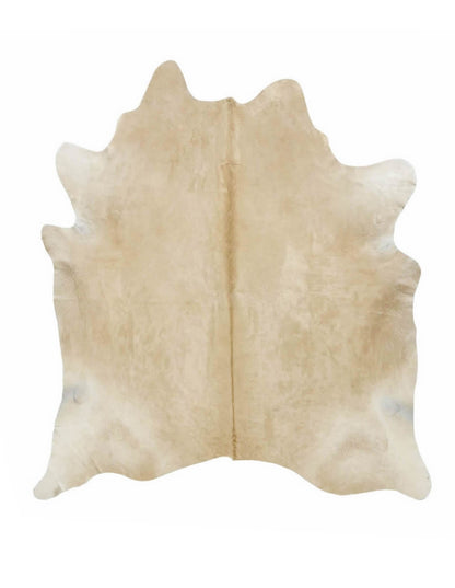 XLarge solid light palomino cowhide rug
