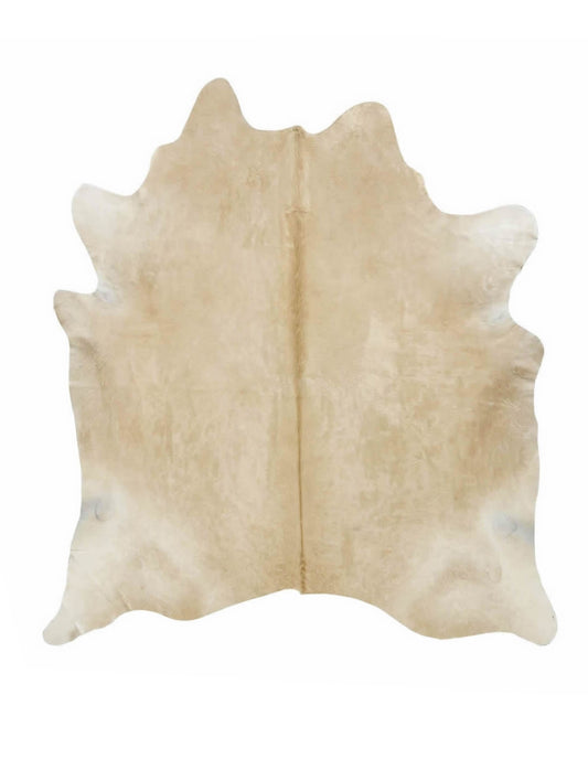 XLarge solid light palomino cowhide rug