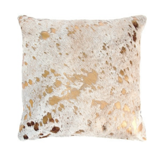 Gold metallic pillow