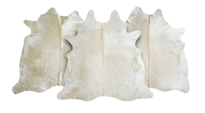 Natural Off White Cowhide Rug - Large